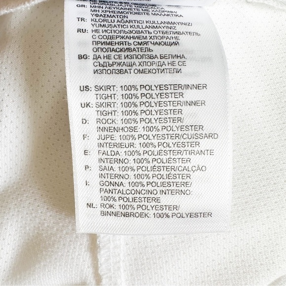 Adidas White Brown Stripe Golf Tennis Active Mini Skirt sz 10 - Picture 9 of 9